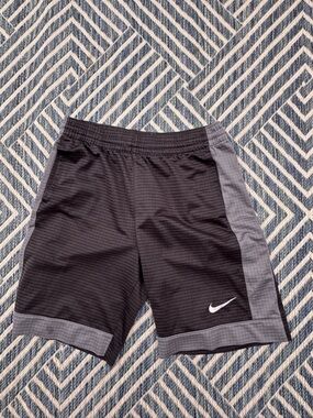 Nike Boys Black Shorts with Gray Side Panels